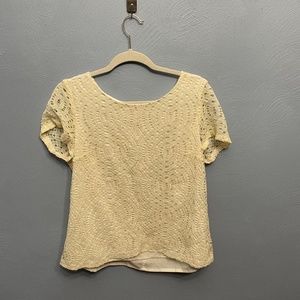 JCrew Ivory Lace Shirt